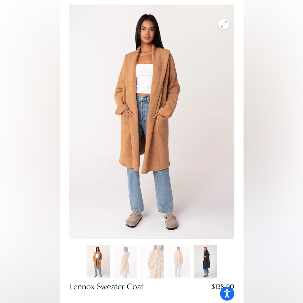 Lovestitch sweater coat. Beautiful camel Color. Stunning and warm.